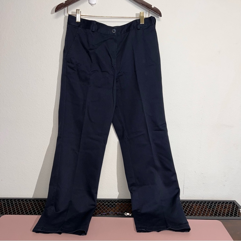 L.L. Bean Kids Classic Fit Chino‎ Blue Size 8 Uniform Dressy Adjustable Waist